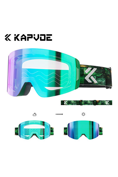 KAPVOE Goggles Only Photochromic GR-17 Snow Goggles Ski Magnetic Anti-Fog Len...