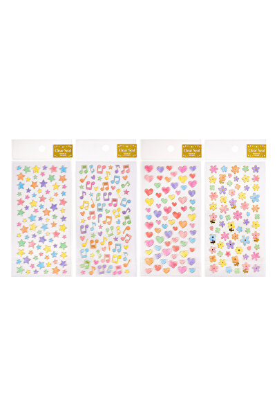 Choice ٤ قطع بتصميمات متنوعة، ٤ قطع/مجموعة، ملصقات ذهبية لامعة لطيفة على شكل ...