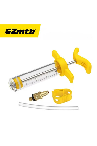 Choice مجموعة حقنة EZMTB لتفريغ هواء فرامل الدراجة الهيدروليكية، سائل معدني م...