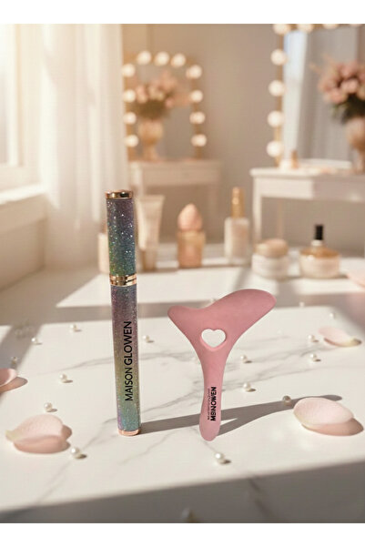 MAISON GLOWEN Suya Dayanıklı Kalıcı Eyeliner Seti - Eyeliner Çekme Aparatı HE...