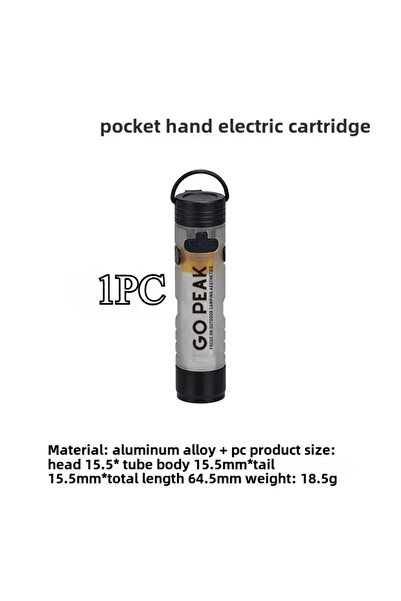 Choice مصباح يدوي صغير من نوع WHITE GOPEAK، مزود بمشبك مفاتيح LED، يعمل بتقنية 5050، يدوم طويلاً، قابل لإعادة الشحن عبر منفذ USB.