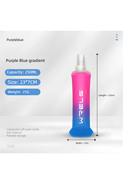 Choice زجاجة ماء قابلة للطي مصنوعة من مادة TPU ناعمة، سعة 250 مل، باللونين ال...