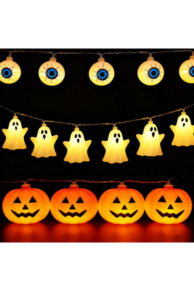 Choice سلسلة أضواء LED على شكل عين شبح يقطينة بطول 1.5 متر و10 مصابيح LED، من...