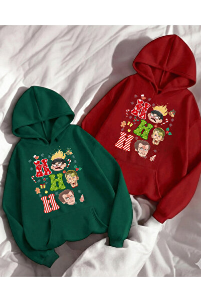 Touz Moda Merry Christmas Oversized Hooded Sweatshirt Hoodie