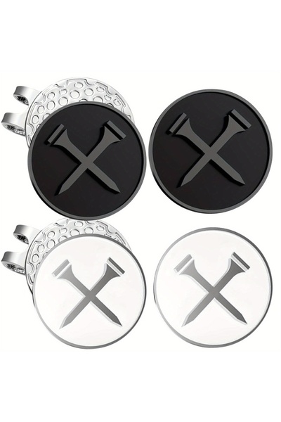 Choice black 4 counts Golf Ball Markers Personlized Logo Enamel with A Strong...