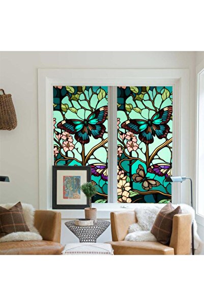 ORIGINAL DEALS Decorative Privacy Window Film, Self-adhesive Stained-Glass Gr...