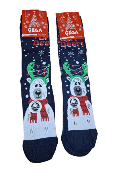 Nisa Pachet de 2 ciorapi lungi de Crăciun, unisex, fără cusături de bumbac, parfumati