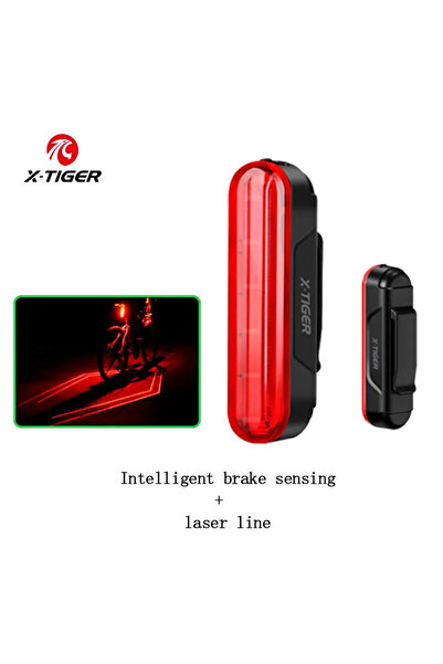 Choice مصباح خلفي ذكي للدراجات الهوائية WD-1202 X-Tiger قابل لإعادة الشحن، مز...