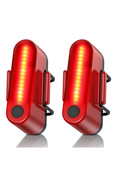 Choice قطعتان من مصابيح كاملوكسي الخلفية للدراجات الهوائية بقوة 80 لومن، بخمس...