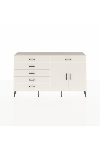 Dienni Arges Konsol Tek Raflı 6 Çekmeceli 2 Kapaklı 176x30x99 Aytaşı-Aytaşı