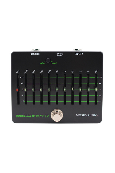 Choice دواسة تأثيرات Mosky Clean Booster ذات 10 نطاقات EQ، دواسة تأثيرات جيتار Buffer True Bypass