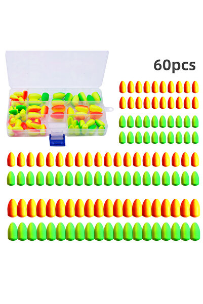 Choice مجموعة عوامات صيد متعددة الألوان، 60 قطعة، عوامات بومبانو لصيد الأسماك...