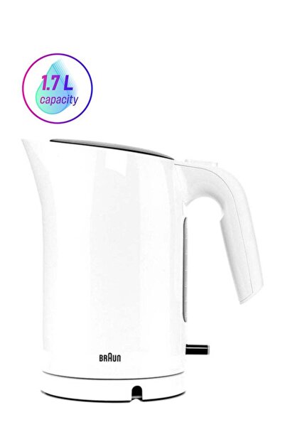 Braun Kettle, Washable Anti Scale Filter, 1.7 L 3000 W WK3110 White