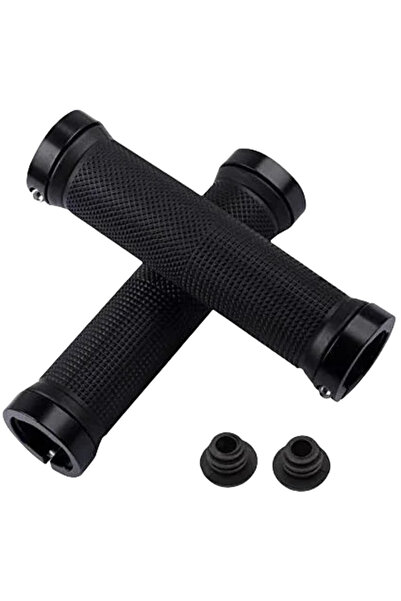 Choice مقابض دراجة سوداء، قفل من سبيكة معدنية، مقابض مقود دراجة مانعة للانزلا...