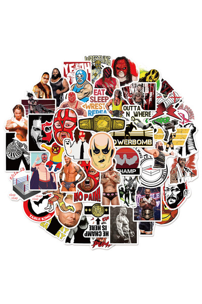 Choice 50 قطعة من ملصقات المصارعة الرياضية الإبداعية والمرحة، مناسبة لتزيين ا...