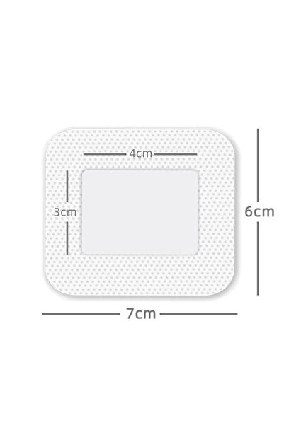 Choice 50 قطعة، 6 سم × 7 سم، 12/25/50 قطعة، ضمادة جروح كبيرة الحجم، مضادة للح...