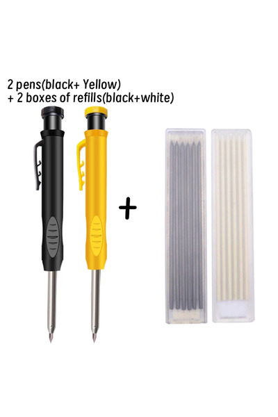 Choice مجموعة من 4 قطع، عبوة إعادة تعبئة قلم رصاص نجار صلب 2.8 مم، قلم تحديد ...