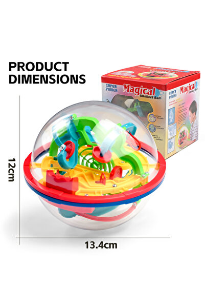 Choice 100 levels 3D Magic Ball Labyrinth Brain Teaser Smart Puzzle 100 Levels Globe Toy Educational Montes