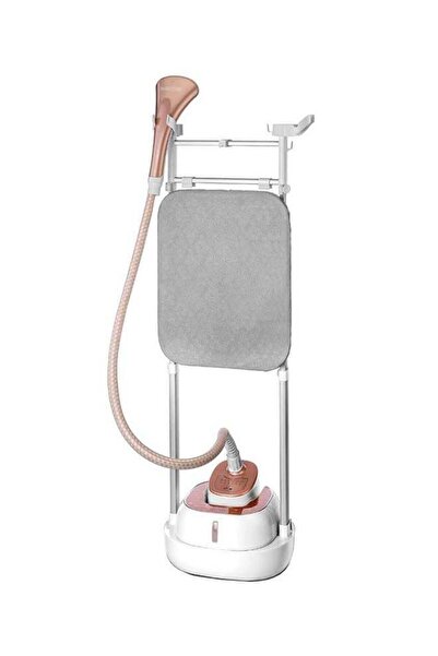 Generic BLACK+DECKER Digital Garment Steamer with Ironing Board, 6 Steam Levels, 2.0L GSTD2050-B5 White/Gold