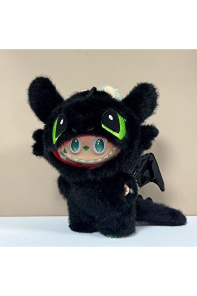 Choice قطعة ملابس واحدة فقط، مقاس 17 سم، لدمية لابوبو، تتضمن ملابس وإكسسوارات، وبدلة سوداء لطيفة بدون أسنان، ووجه دمية من الفينيل.