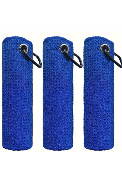 Choice مجموعة من 3 مناشف جولف زرقاء، 30 سم × 30 سم، 11.81 بوصة × 11.81 بوصة، ...