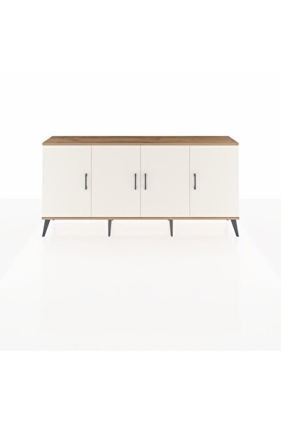 Dienni Arges Konsol 3 Raflı 4 Kapaklı 176x30x83 Çam-Aytaşı/Antrasit