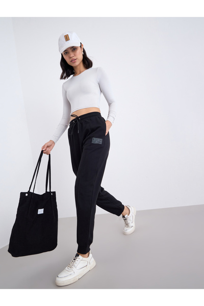 Styli Women Black Relaxed Fit Joggers