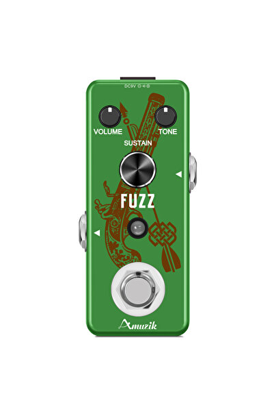 Choice دواسة FUZZ AMUZIK LEF-306 Fuzz للجيتار الكهربائي والبيس، تأثير Fuzz تقليدي، هيكل معدني كامل
