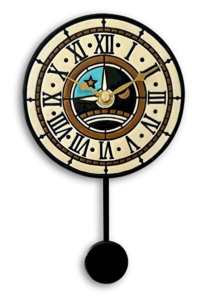 Tick Tack Clocks Antik Zaman Koleksiyonu Seramik Sarkaçlı Duvar Saati | El Ya...