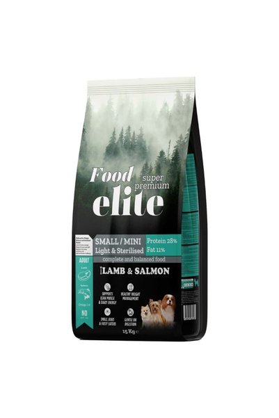 Food Elite Kuzu & Somonlu Light & Kısırlaştırılmış Small/Mini Irk Yetişkin Kö...