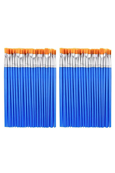 Choice مجموعة فرش طلاء مسطحة للأطفال مكونة من 100 قطعة، تتضمن فرش طلاء أكريلي...