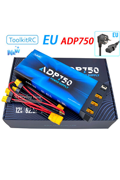 Choice محول طاقة أوروبي أزرق اللون ADP750، إصدار جديد من ToolkitRC ADP750، بق...