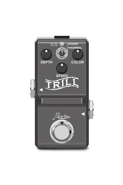 Choice دواسة تريمولو صغيرة للجيتار الكهربائي من روين LN-327 تريل، مزودة بمقرن ضوئي تناظري.