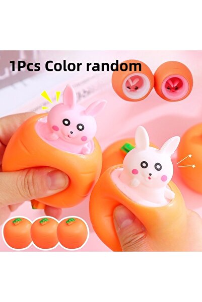 Choice لعبة واحدة عشوائية على شكل جزرة وأرنب عيد الفصح، لعبة ضغط تلسكوبية للأ...