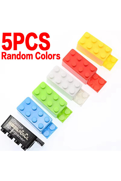 Choice 5 قطع/50 قطعة من مبراة أقلام الرصاص على شكل مكعبات بناء بلاستيكية كرتو...