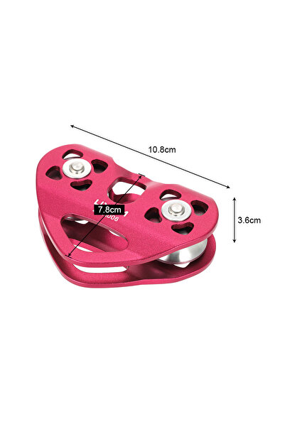 Choice Wine red Cable Trolley Caving Trolley Pulley Trolley Lixada 30kN Cable Trolley Pulley with Ball Bear