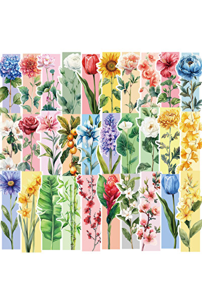 Choice 30 قطعة من فواصل الكتب على شكل زهور، علامات لصفحات القراءة، علامات لكت...