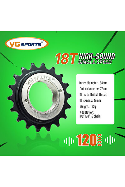 Choice 1pc 18t 1pc 18T VG SPORTS Single Speed Bicycle Freewheel Compatible wi...