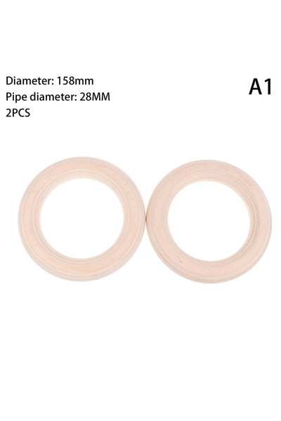 Choice A1 قطعتان/زوجان من الحلقات الخشبية المحمولة لتمارين الكروسفت والجمباز ...