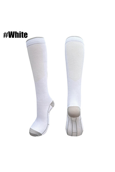 Choice S-M White 1Pair Compression Socks Women & Men Graduated 20-30mmHg for ...