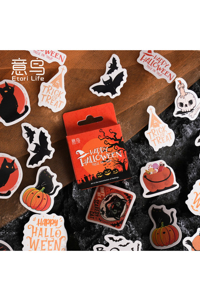 Choice مجموعة ملصقات إيتوري لايف للهالوين، 46 قطعة، مواد يمكنك صنعها بنفسك، أ...