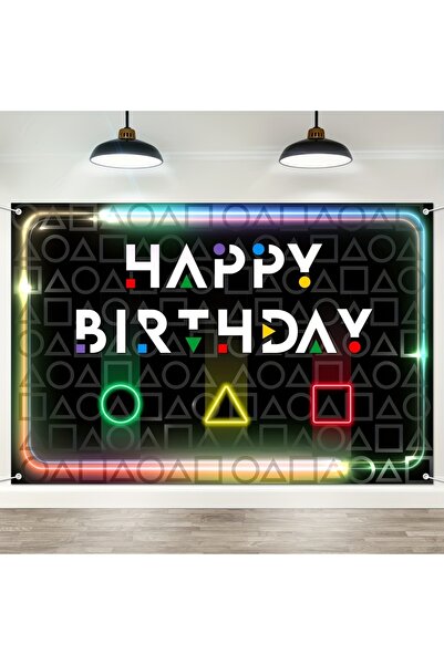 Choice لافتة حفلة ألعاب كورية تقليدية سوداء، زينة عيد ميلاد سعيد، لافتة لعبة جونغي، موضوع الفيلم