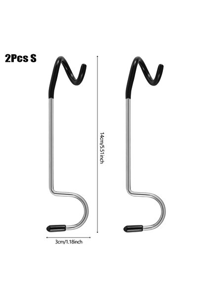 Choice خطافان صغيران/نصف خطاف إضاءة خارجي للتخييم، مناسبان لتعليق مصابيح الخيام، ومغذيات الطيور، وإضاءة الحدائق، مانعان للانزلاق.