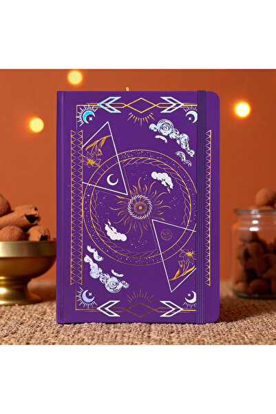 Choice دفتر ملاحظات A5 بنفسجي اللون، منقط، 160 صفحة مرقمة، مثالي للتخطيط اليو...