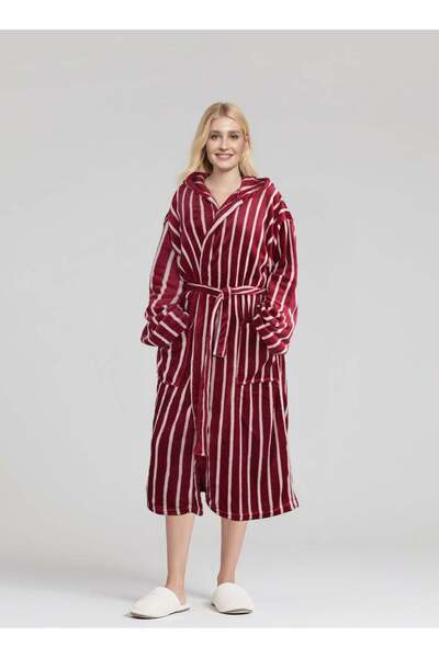 Generic Striped Bathrobe - 250 grams per square meter made of 100% soft polye...