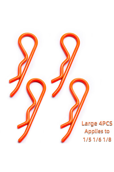 Choice 4 قطع برتقالية اللون من مشابك تثبيت هيكل سيارة RCXAZ RC الكبيرة، مقاس ...