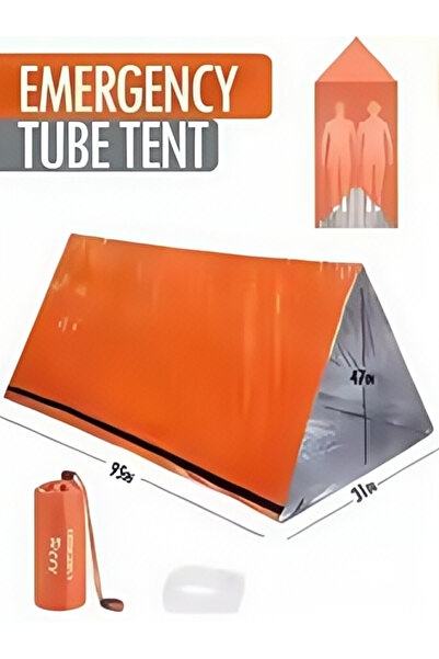 Choice حقيبة برتقالية اللون، مأوى طوارئ لشخصين - خيمة مايلر مقاومة للماء وكيس نوم حراري،