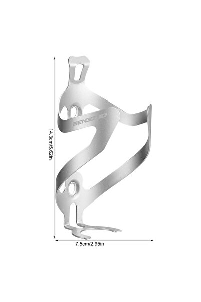 Choice حامل زجاجة ماء فضي اللون، مصنوع من سبائك الألومنيوم، سهل التركيب، وثاب...