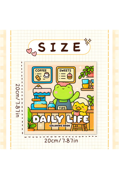 Choice ٢٠×٢٠ سم، ٢٤ صفحة، الحياة اليومية: كتاب تلوين للكبار برسومات كرتونية ج...
