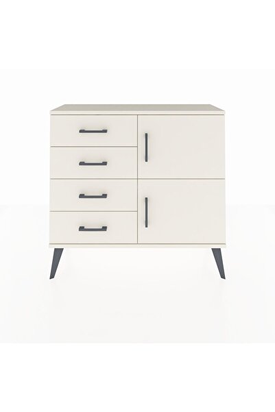 Dienni Arges Şifonyer Tek Raflı 4 Çekmeceli 2 Kapaklı 88x30x80 Aytaşı-Aytaşı